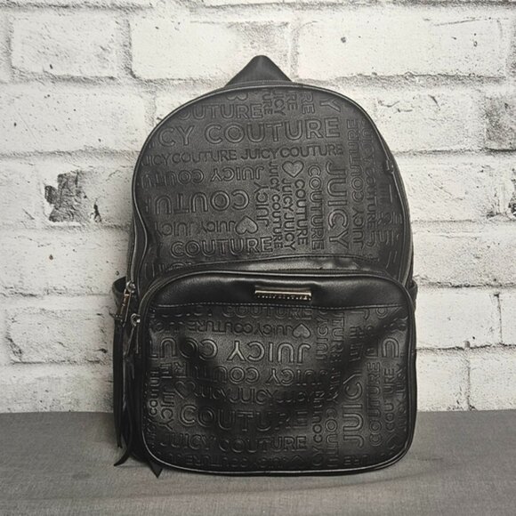 Juicy Couture Black Faux Leather Word Play Backpack main image 4